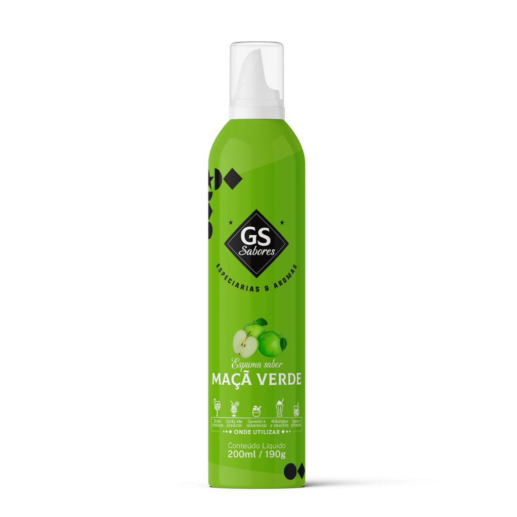 Espuma de Manzana Verde para Bebidas